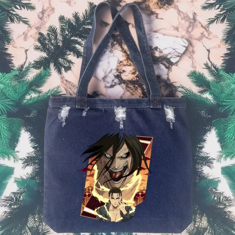 

Атака Титанов Shingeki no Kyojin японского аниме Аллен женская винтажная сумка через плечо универсальный ремешок джинсовая для путешествий и работы