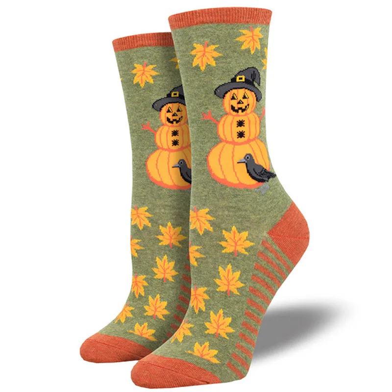 New Harajuku Halloween Creative Funny Pumpkin Jacquard Tide Socks Men And Women Couples In Tube Socks