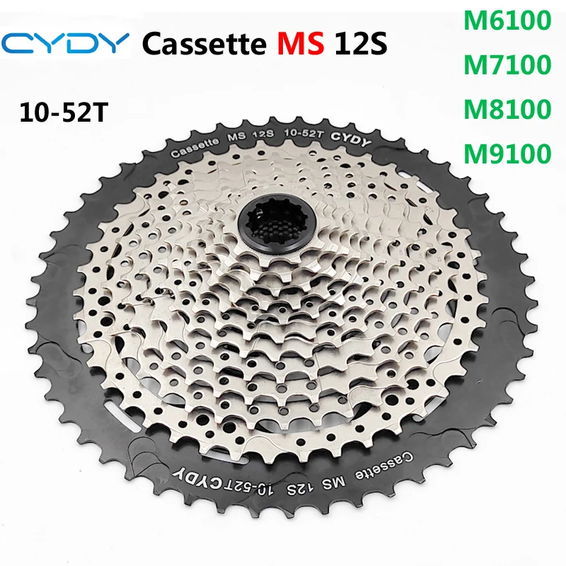 

CYDY MTB Bike Bicycle Freewheel Micro Spline MS Cassette 12S 10-52T 12 Speed for M6100 SLX M7100 XT M8100 XTR M9100