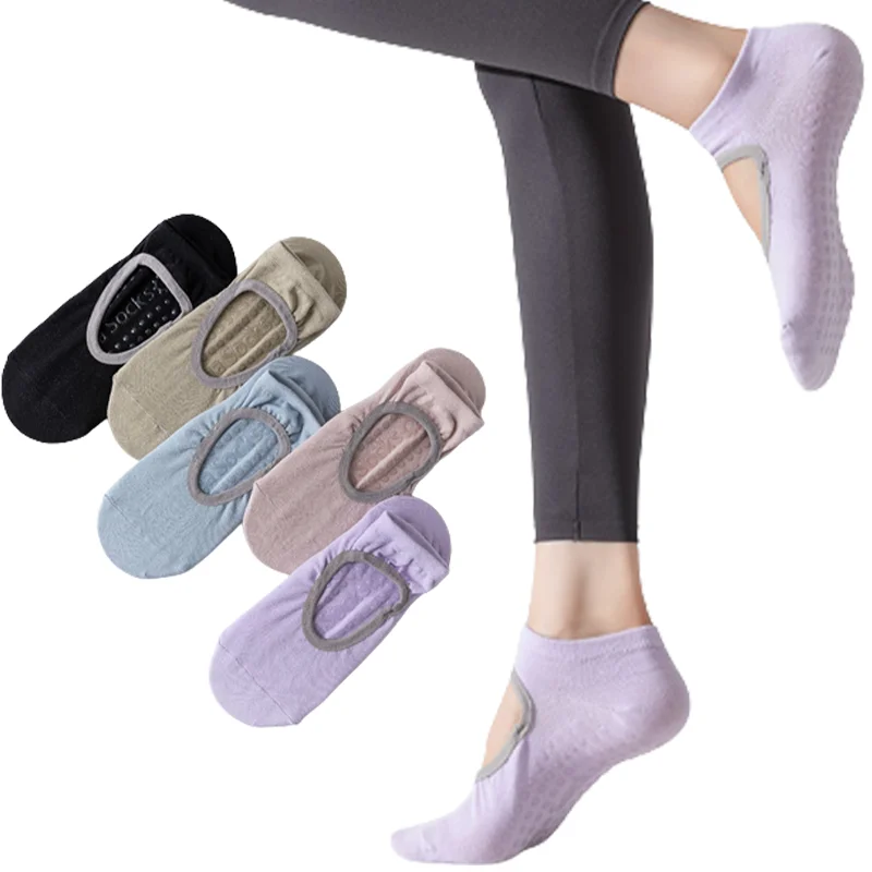 socksYUPAO Yoga Socks for Women Nylon Pure Cotton Non slip Section Bandage Sports Ballet Dance Sock Moisture Absorption Perspira