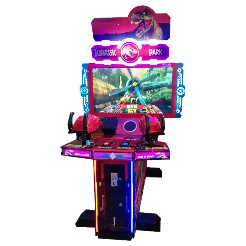 وحدة تحكم جديدة فاخرة عالية الوضوح بمسدس مزدوج آلة إطلاق الخيال العلمي-مقرحية Gunfighter ثلاثة في واحد لعبة عائلية تعمل بقطع النقود المعدنية