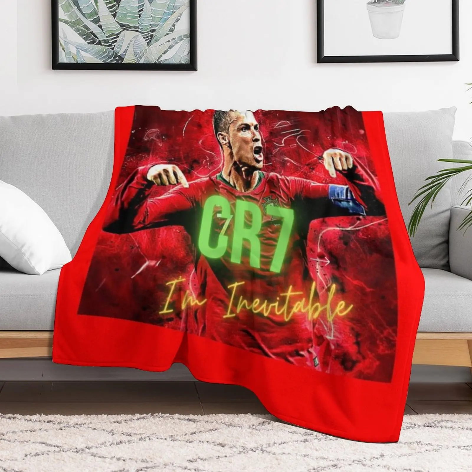 

CR7 Throw Blanket Cute Plaid Luxury Designer Vintage Blankets