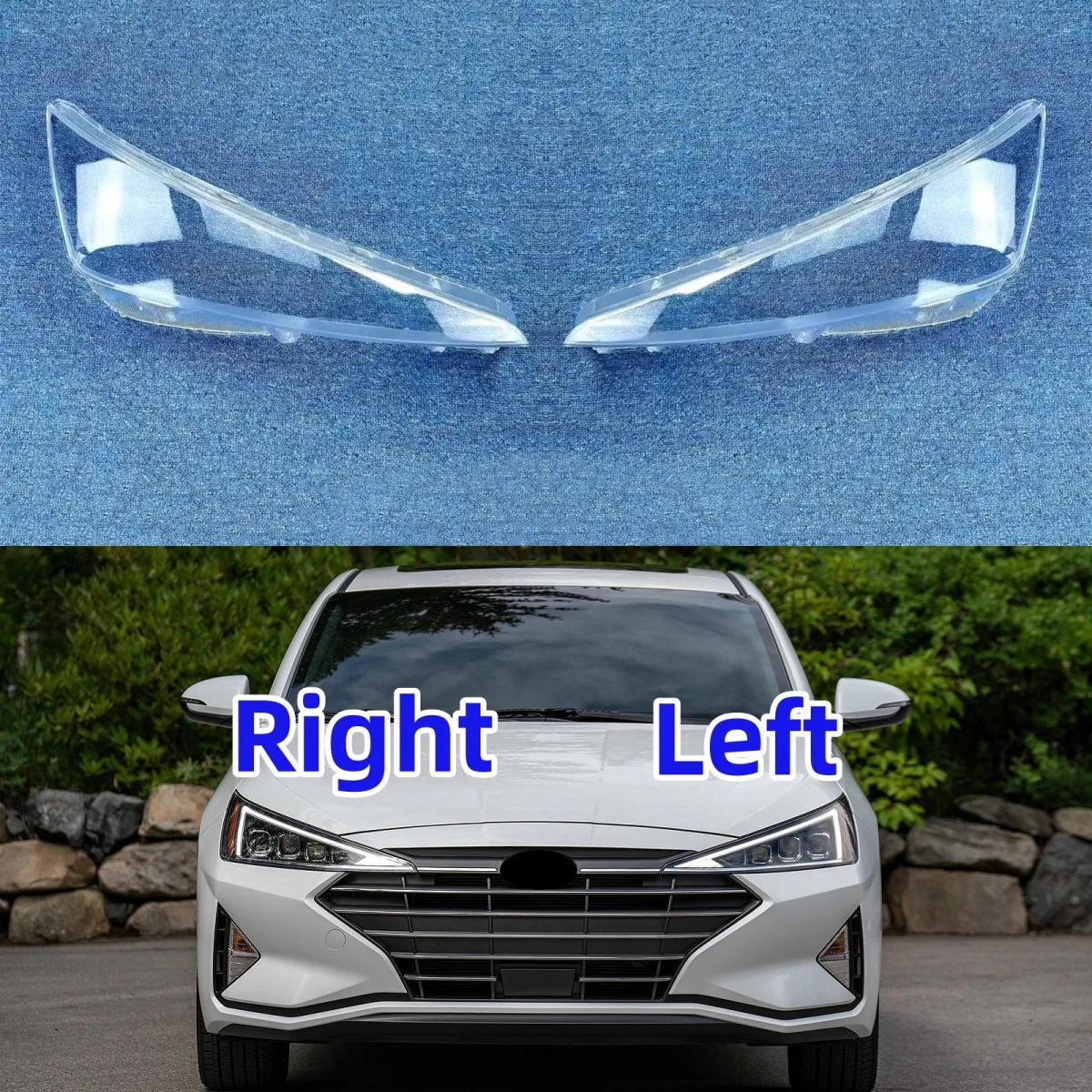 

For Hyundai Elantra 2019 2020 Headlamp Lamp Cover Headlight Shell Transparent Lens Plexiglass Replace The Lampshade