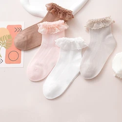 Lace Baby Socks Thin Summer Girls Socks Combed Cotton Children's Mesh Socks Princess Lace Newborn Socks