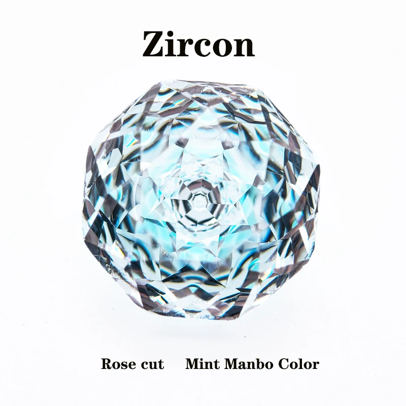 

Cubic Zirconia Rose Cut Mint Manbo Color 8.0mm Charms Gemstone DIY Ring Necklace Earrings Main Materials Extremely Shiny Quality