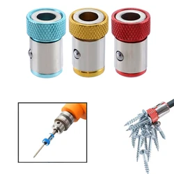 6.35mm anel magnético universal liga anel magnético chave de fenda bits anti-corrosão forte magnetizador broca bit anel magnético