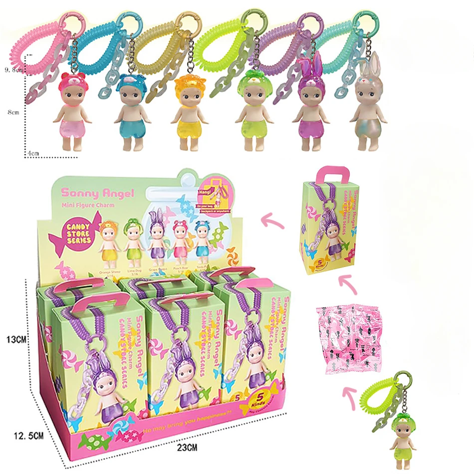 Sonny Angel Blind Box Hippers Dreaming Candy Store Series Figures Ornaments Dolls Children Keychain Christmas Gifts