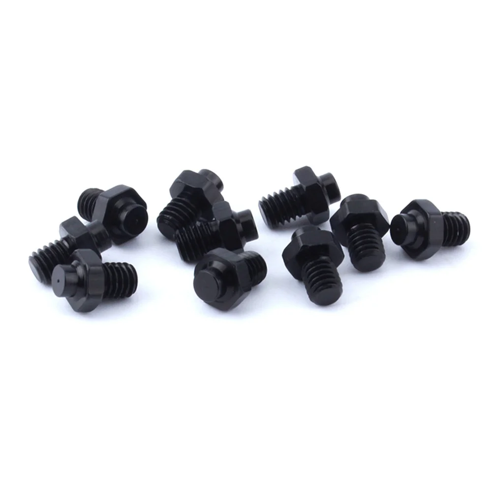 10PCS Aluminum Alloy Fittings Anti Skid Nails For Pedals Of Fixed Gear Bicycle(Black)