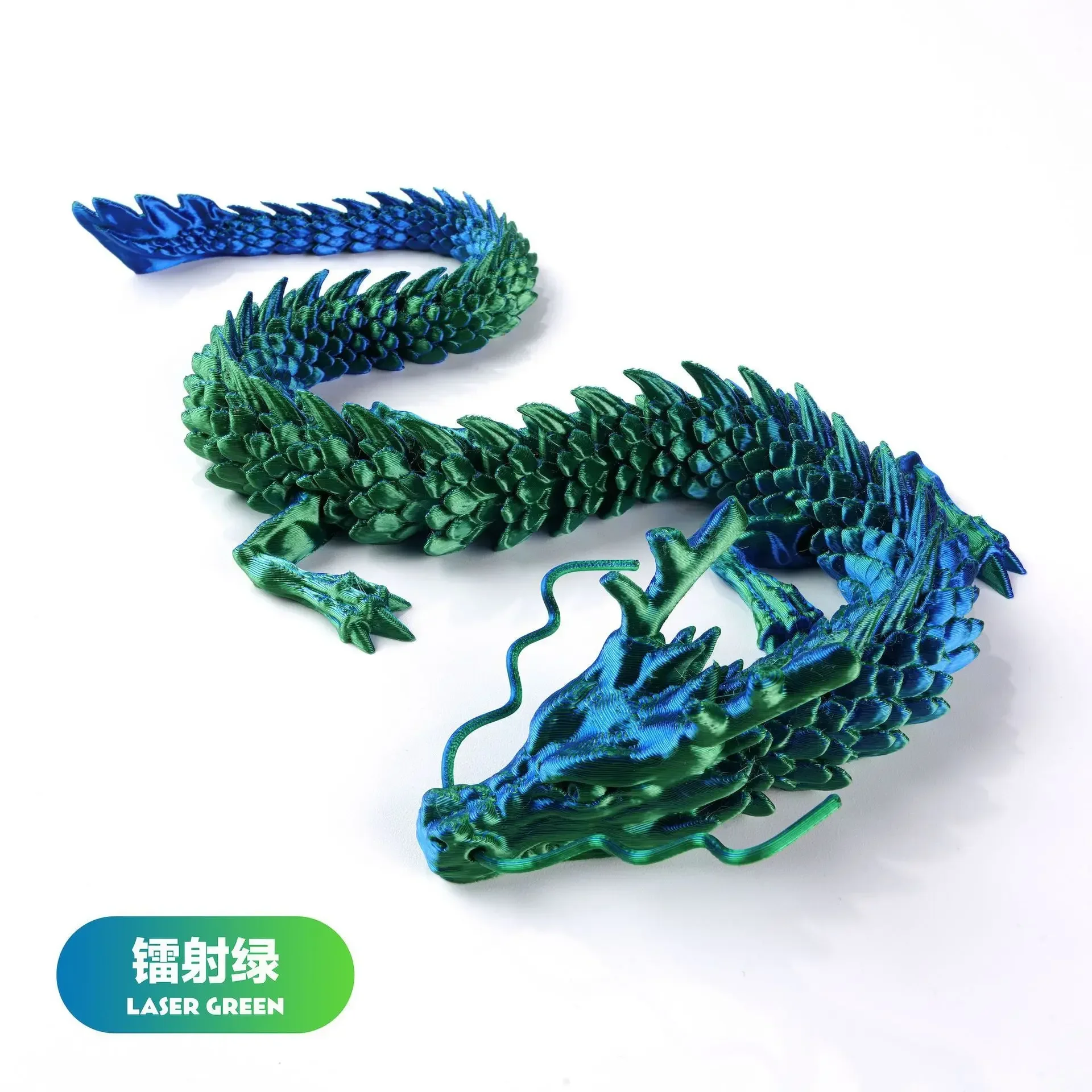 3D-Gedruckte Verbundene Drachen-Figuren 30cm, Bewegliche Cartoon-Ornamente, Kreative Drachen-Pflanzen, Felsenlandschaft, Aquarium-Dekoration