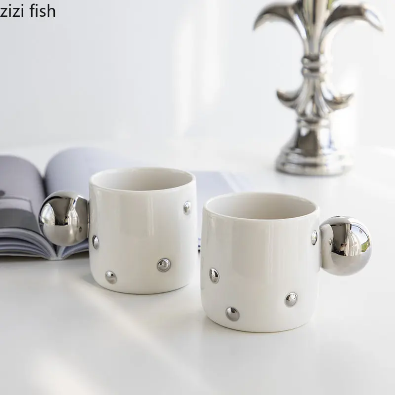 Electroplated Ceramic Mugs Afternoon Tea Coffee Mugs Milk Cup Juice Cups Water Cups Tea Cups Tea Sets Household Products