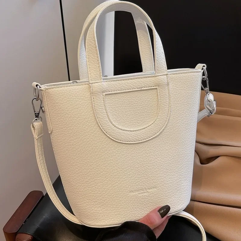 

Women's Versatile Handbag 2025 New Arrival Fashion Tote Shoulder & Crossbody Purse Bucket Style Casual Chic for Daily Outings