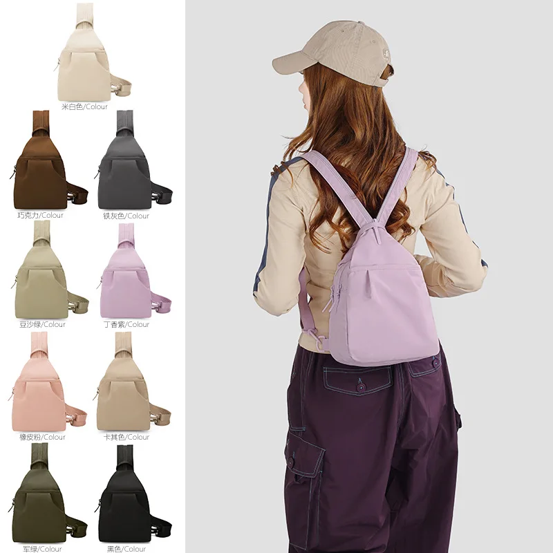 Women Casual Convertible Sling Backpack Polyester Large Capacity Multi Functional Lightweight Fashion Daypack For Commute Travel