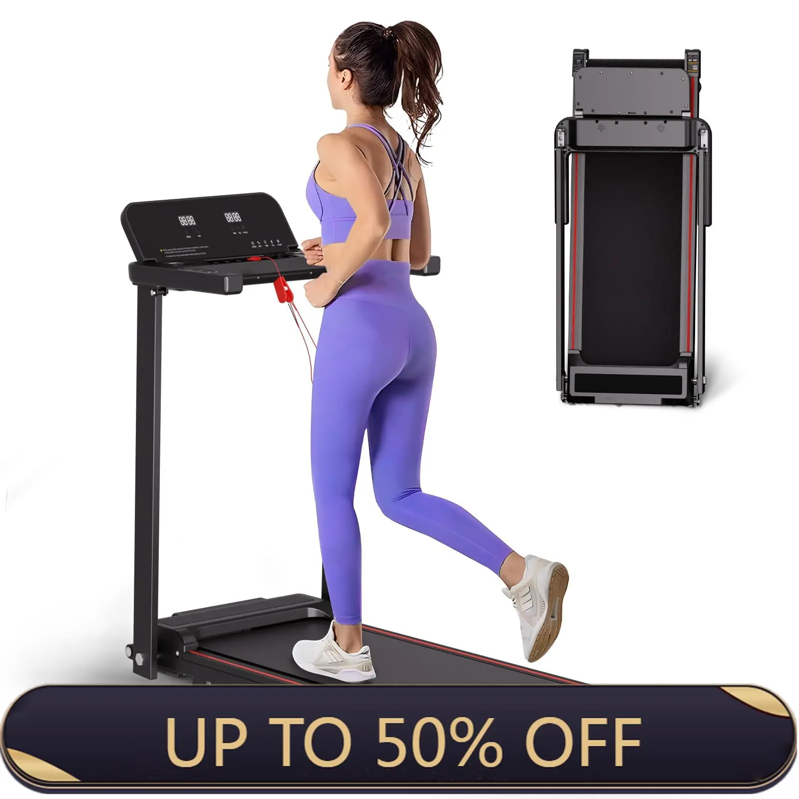 STLF SHULI Home Use Fitness Walking Pad Electric Treadmill for Women Indoor Electric Motorized Under Desk Treadmill