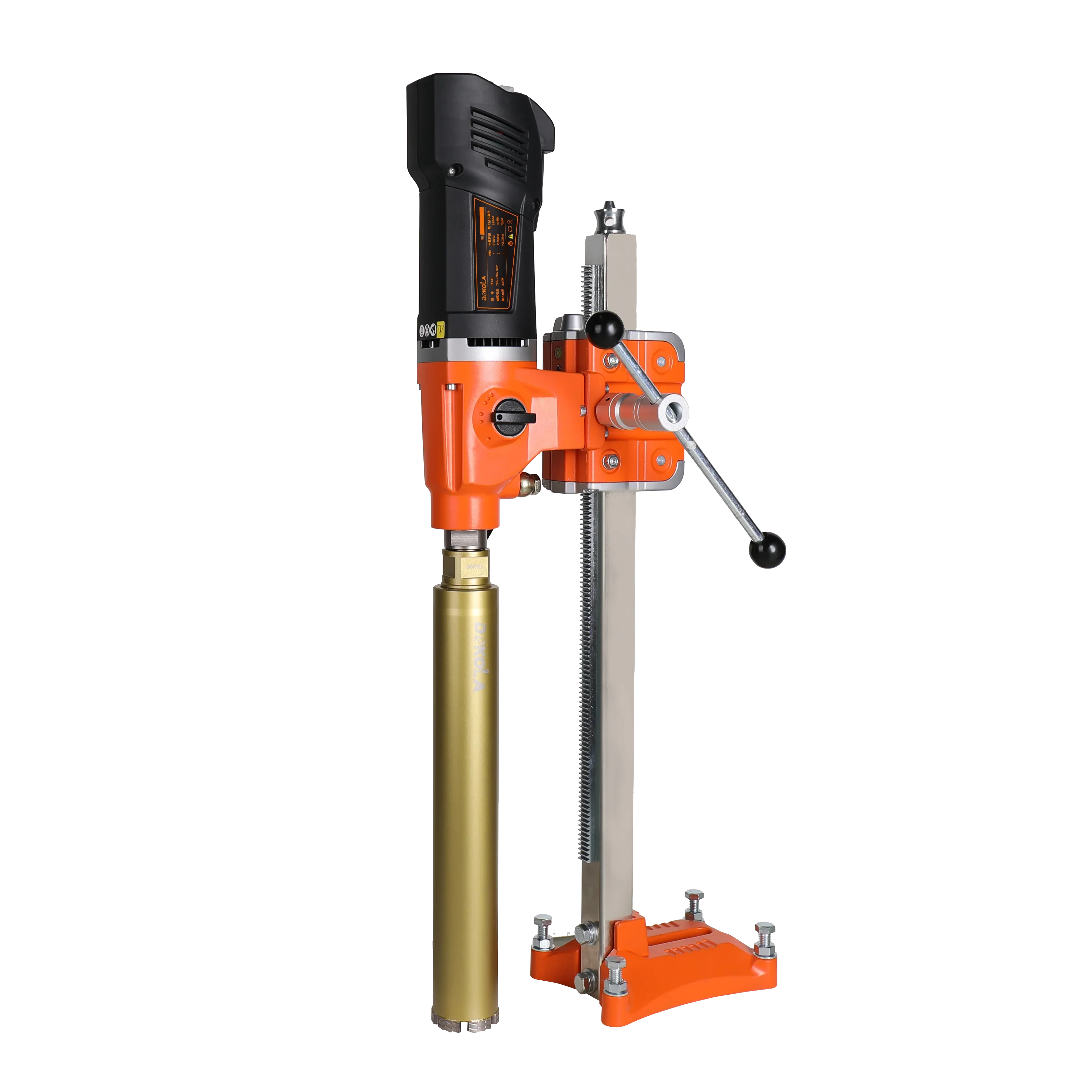 

250 compact and light weight vertical steel column 252mm core drill rig with Jack screw at 8.5KG