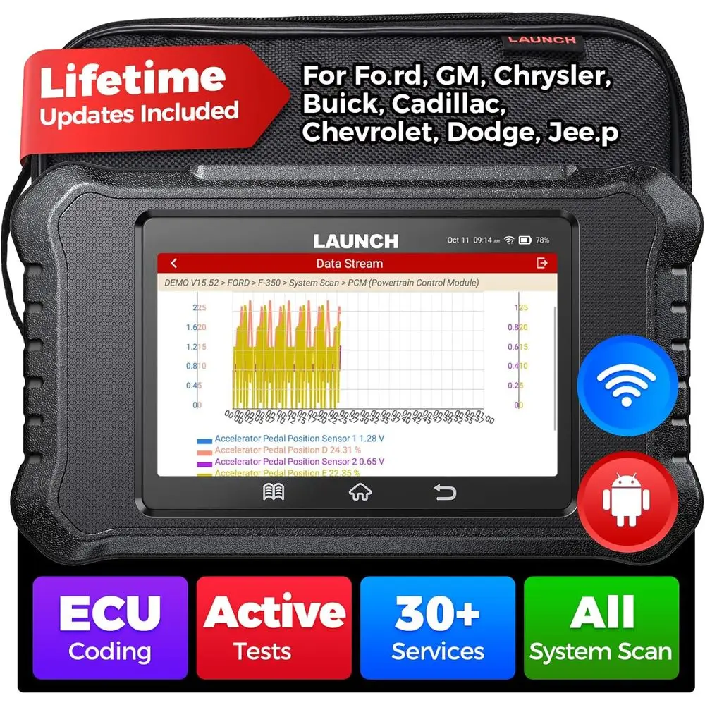 

Сканер X431 Creader Elite 2.0 FGC 2, двунаправленный инструмент сканирования для серий /GM/Chrysler, кодирование ЭБУ, пожизненное обновление FR-EE, все S