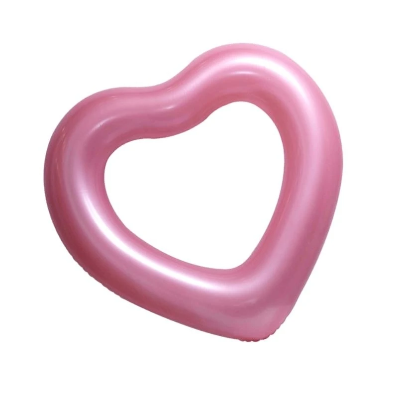

652F Heart Inflatable Pool Float Swimming Rings Pool Tube Toy Beach Swimming Pool Float Parties Supplies for Kids