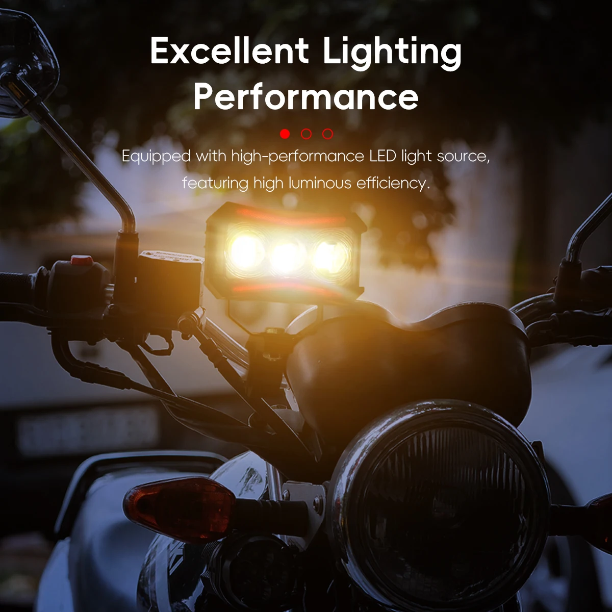 

1/2PCS Motorcycle LED Spotlight 30W RGB Color Headlight 12V-18V Day Running Light Fog Lamp for Motorcycle Auxiliary Accessories