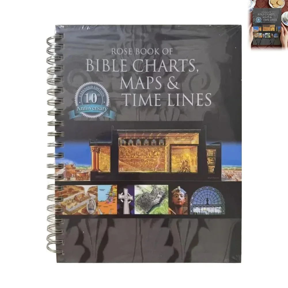 BIBLE CHARTS Spiral Notebook Time Management Travel Scenery Planner Durable Coil Binding 180 Degree Lay Flat Design view 5
