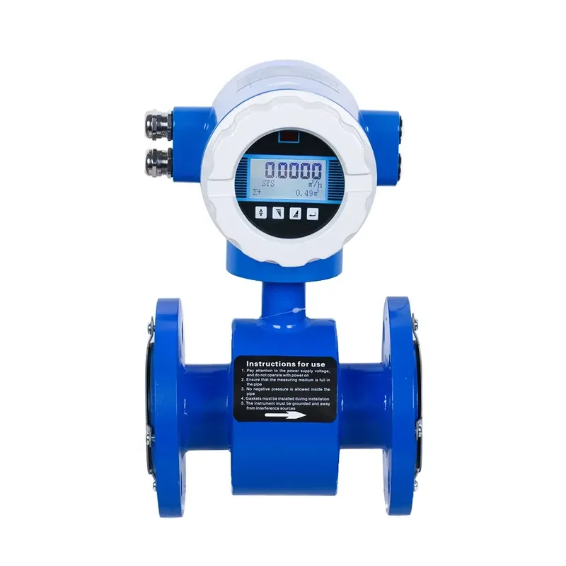AICE TECH 24VDC 220VAC Digital Magnetic Flow Meter Electromagnetic Liquid Flow Meter RS485 Transmitter