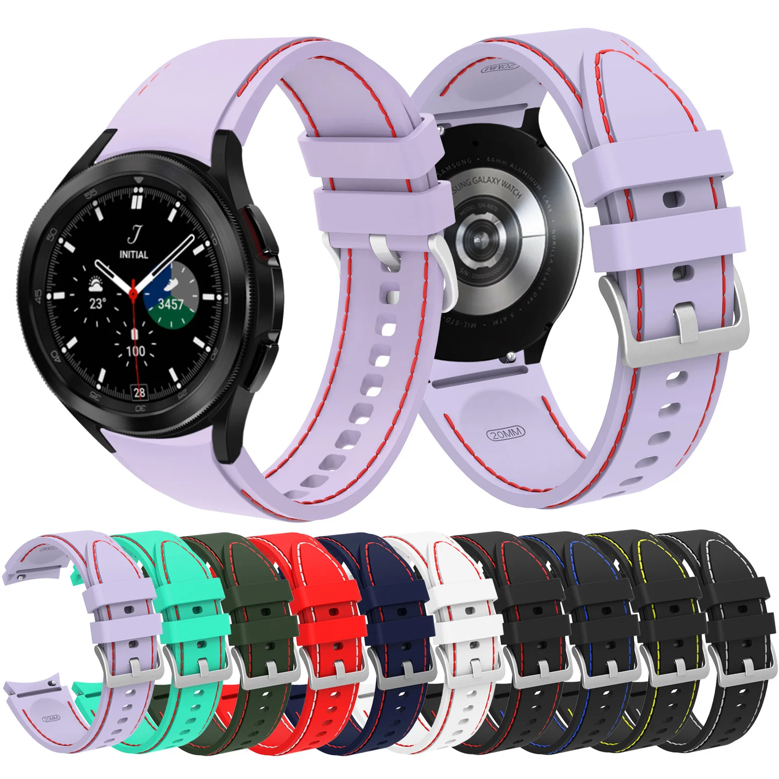 

Silicone Watchband For Samsung Watch 4 5 6 Strap 40mm 44mm Watch 6 4 Classic 42mm 46mm Bracelet For Galaxy Watch 5 Pro 45mm Band