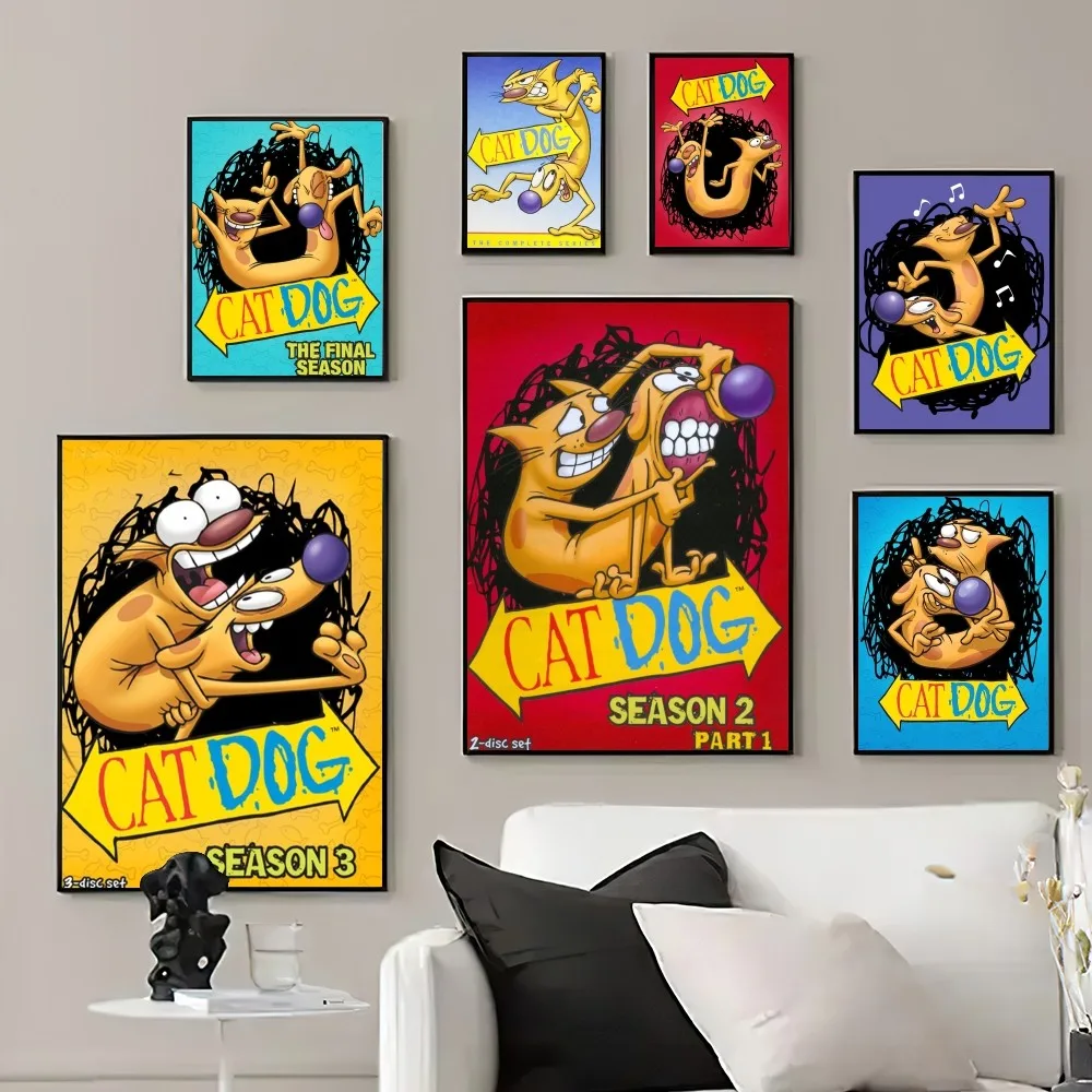 cartoon C-Catdog  Poster Prints Wall Pictures Living Room Home Decoration Small