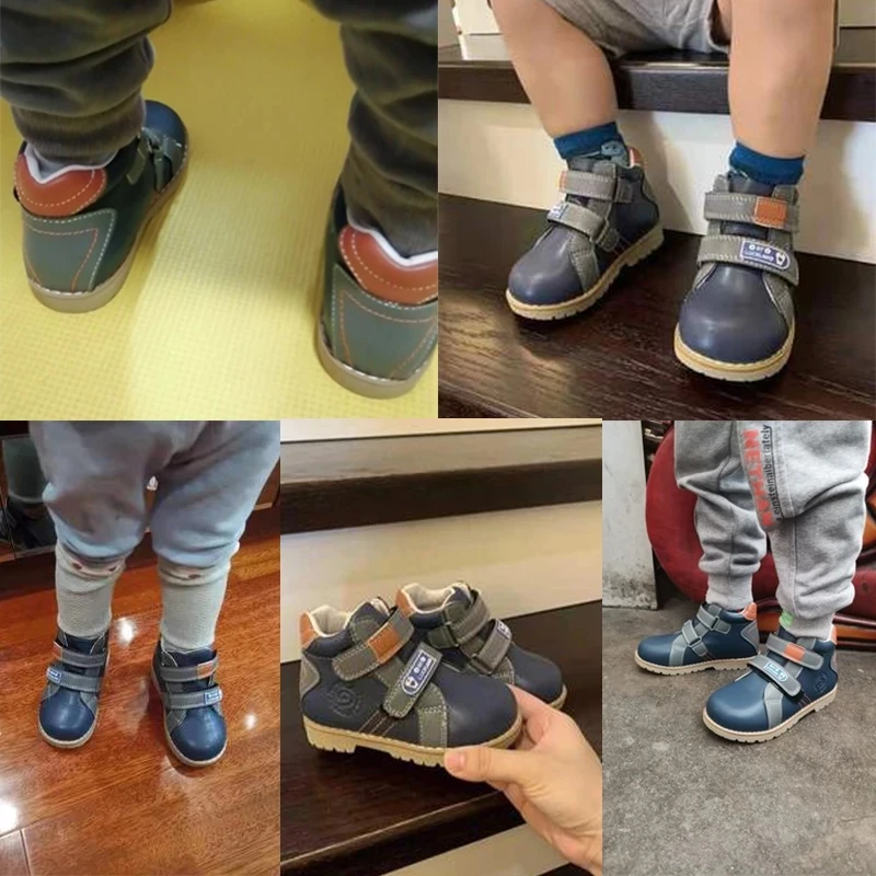 Baby Boots Toddler Orthopedic Casual Shoes For Kids Boys Sports Running Footwear With Arch Support