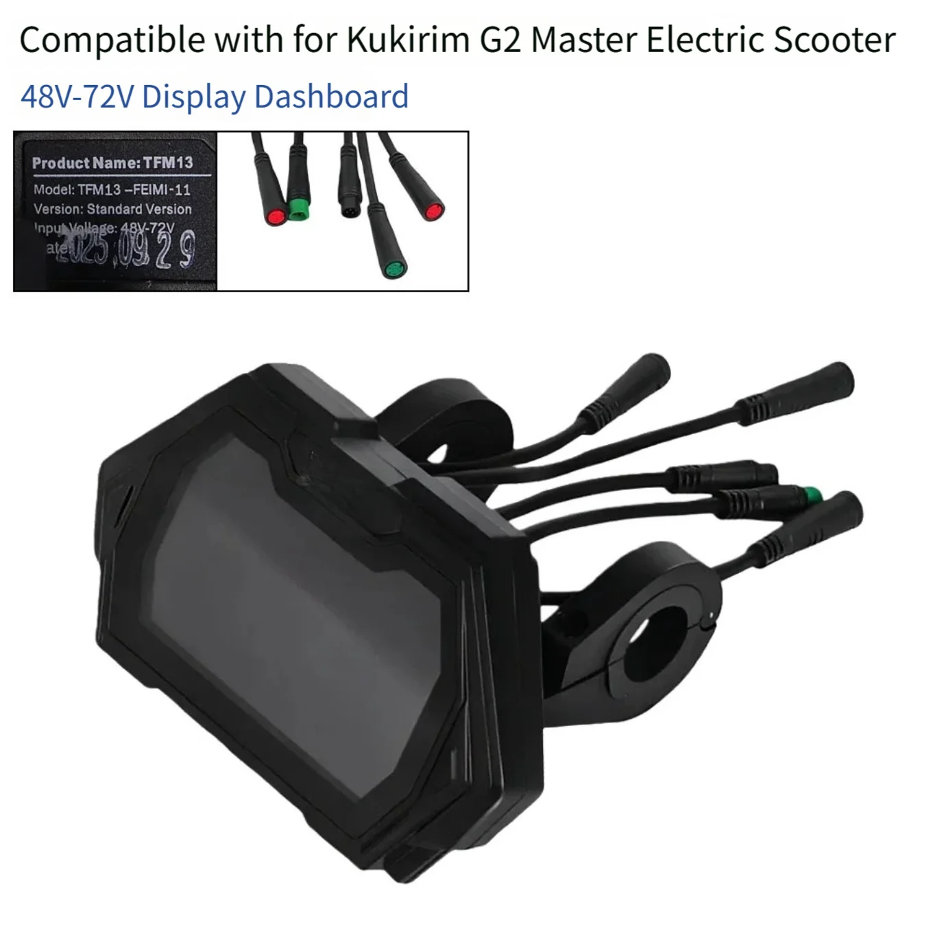 tmf13-instrument-display-panel-48v-72v-waterproof-gauge-for-kukirin-electric-scooter-dashboard-monitor-black-accessories