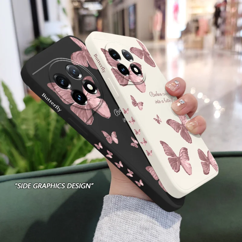 

Fluttering Butterflies Phone Case For Oneplus 13 13R 12 12R 11 11R 10 10R 10T 9R 9RT 9 8T 8 7 7T Pro 5G Liquid Silicone Cover