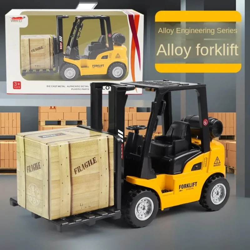 Carretilla elevadora para niños, modelo de camión extraíble, juguetes, vehículo de ingeniería, coche de aleación para niños, Navidad, cumpleaños