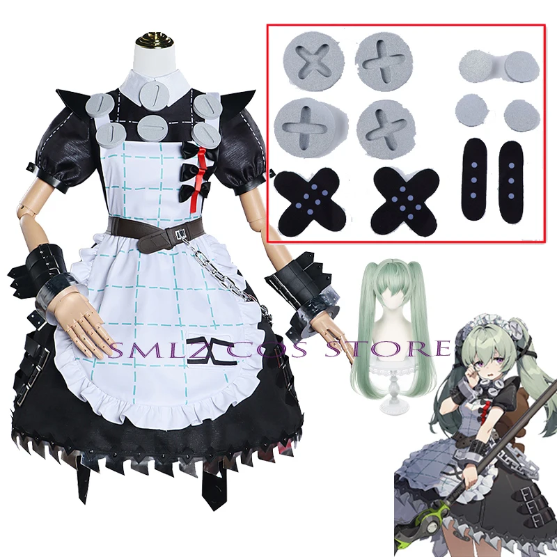 

Anime Corin Wickes Cosplay Game Zenless Zone Zero Costume Maid Dress Accessories Wig Set Party Role Play Corin Uniform for Women