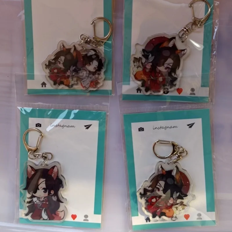 Heaven Official's Blessing Anime Tian Guan Ci Fu llavero Xie Lian Hua Cheng lindo llavero de dibujos animados para niñas niños regalos Cosplay