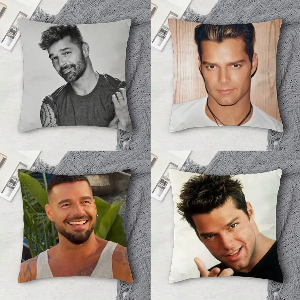 

R-Ricky Martin Double-sided Printed Square Decorative Cushion Cover for Sofa Living Room Home Decor