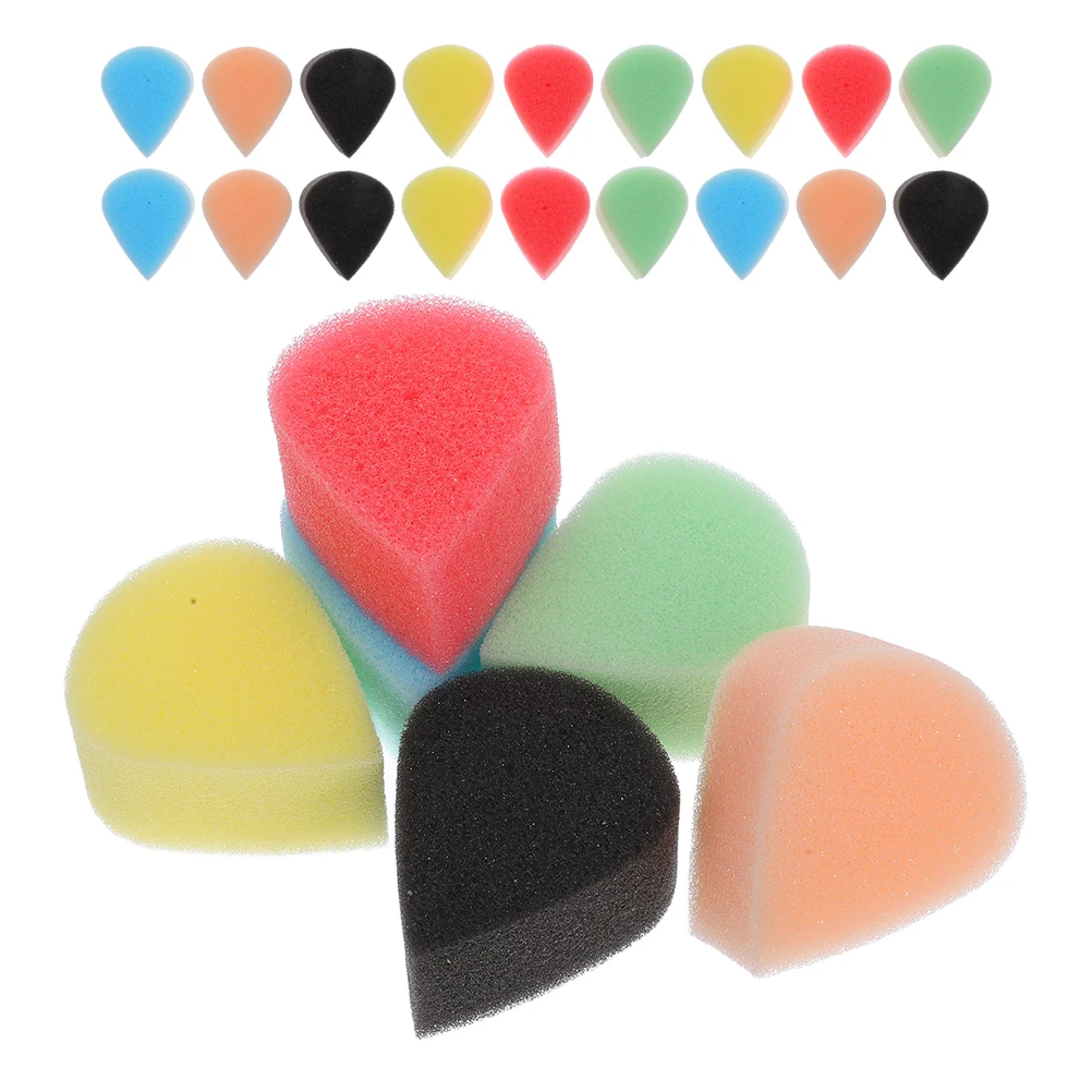 

30pcs Face Painting Sponges Gentle Touch Teardrop Shaped Reusable High Absorbency Makeup Tools Craft Supplies