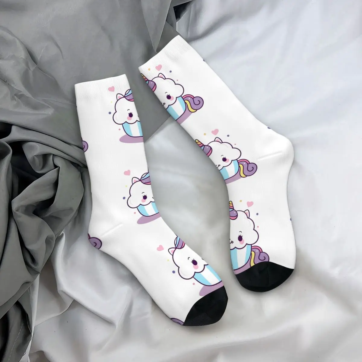 

Cupcake Unicorn Socks Autumn Stockings Funny Men's High Quality Socks Graphic Outdoor Anti Slip Socks