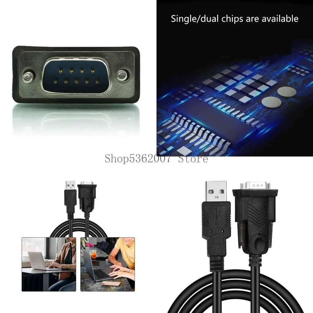 

USB -Serial RS232 9PIN Adapter Cable 150 см для Printer Scanner Electronic 40JB
