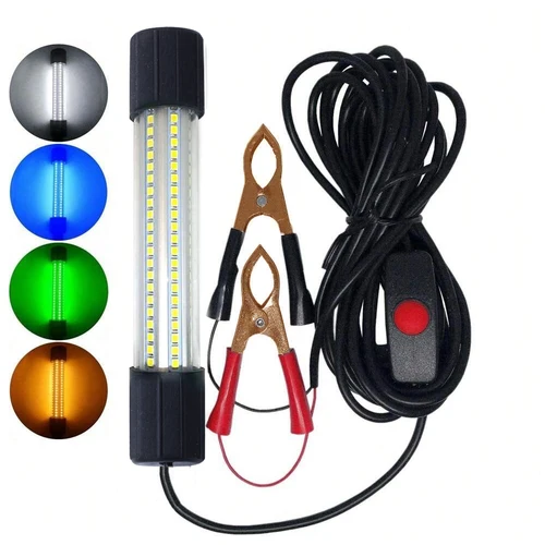 1 pieza de trampa de cocodrilo LED, juego de luces para peces, balsa de luz para peces, luz de pesca, luz subacuática