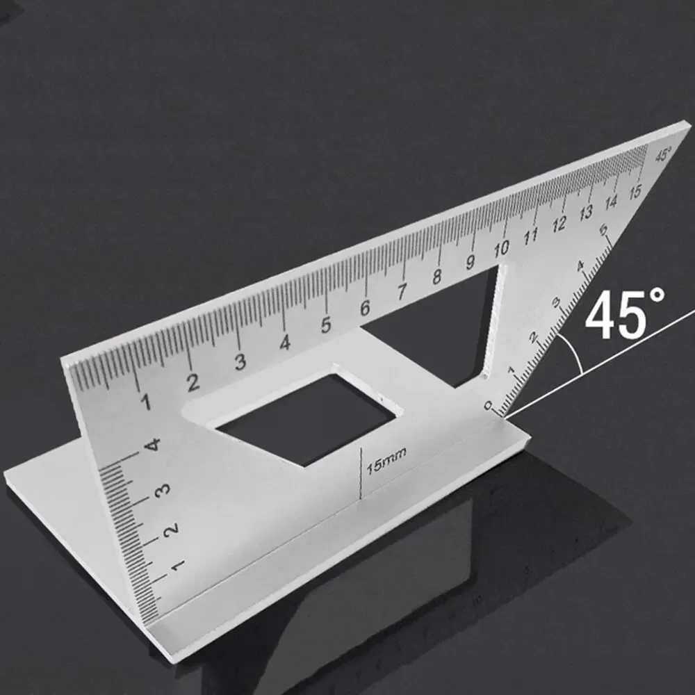 Multifunction T-Type Woodworking Gauge Ruler, 45 90 Degree Carpentry Measurement Tool for Scribe Mark Line Measuring