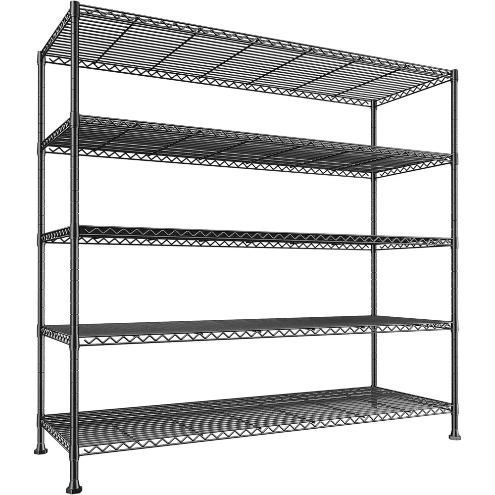 

Wire Shelving Unit, 5 Tier Adjustable Metal Storage Shelves for Kitchen Pantry Office 45.8" W x 71" H x 17.2" D