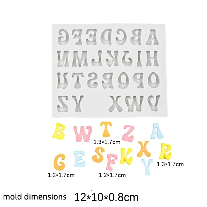 3D Flower letter Heart Silicone Mold DIY Chocolate Mould Large Small Size,Birthday Cake Decor Epoxy Resin Kitchen Baking Tool