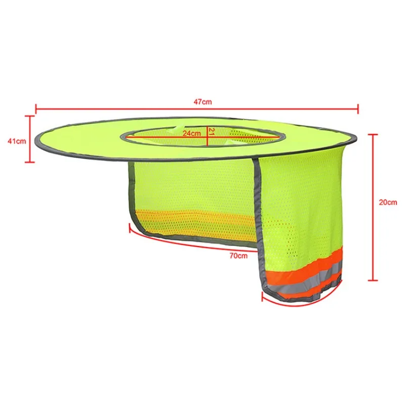 Imagem -06 - Capacete de Proteção Summer Sun Shades Escudo no Pescoço Respirável Multicolorido Impedindo Queimadura Solar Brilhante