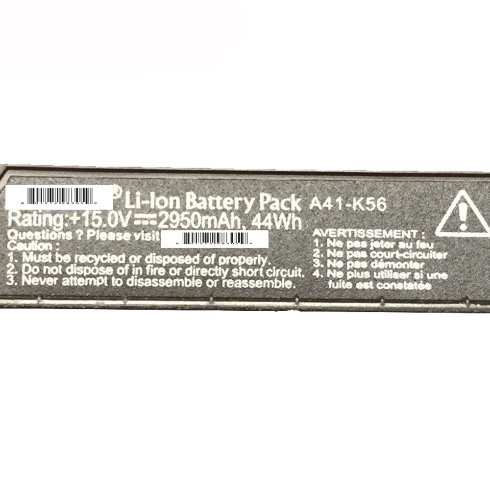 A41-K56 15V 44Wh Compatible Generic Laptop Battery for Asus A46 A56C K46CA K56CB R505 S46C U58 V550 A42-K56