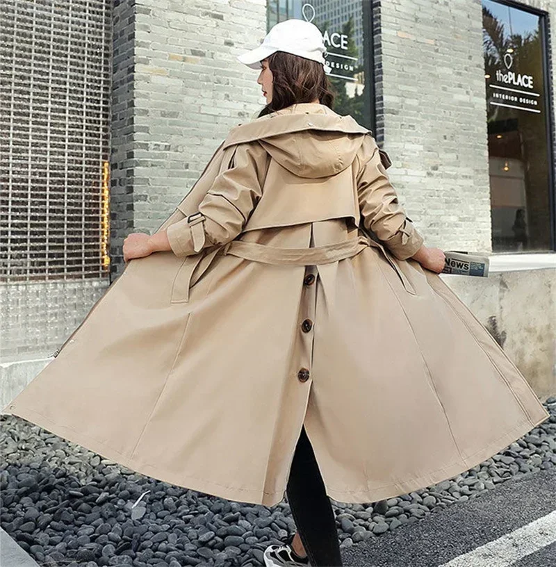 Parka longue à capuche avec doublure en fourrure pour femme, manteau rembourré Smile, veste chaude, vêtements d'extérieur détachables, optique, 5XL, nouveau, hiver, 2023