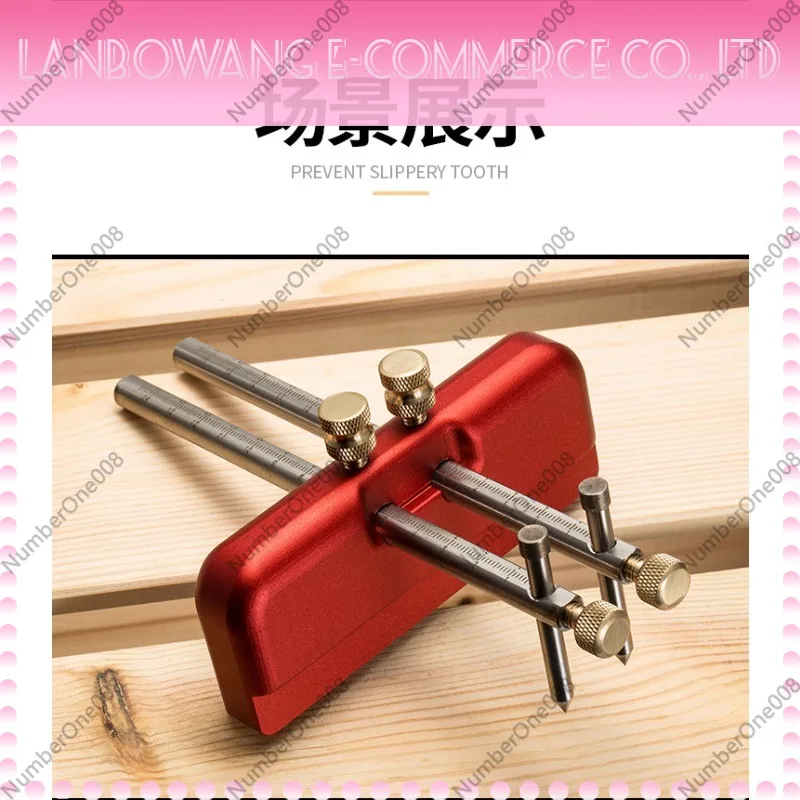 Woodworking decoration scriber woodworking scriber tool aluminum alloy scriber double rod woodworking