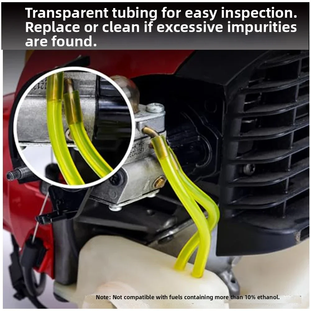 10 Feet Fuel Line Hose 1/4 Inch ID 3/8 Inch OD With 10 Clamps For Lawn Mower  Petrol Pipe For Trimmer Chainsaw Blower Line Tool