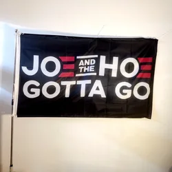 Jo Biden Sucks Lets Go Brandon Maga Trump 2024 Flag Outdoor Decor  90x150cm Polyester