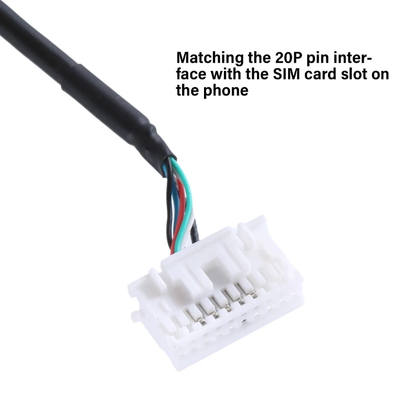 Phone Card Slot Adapter for Cellphone Radio Multimedia 20pin Cable Connector Car Accsesories Wire