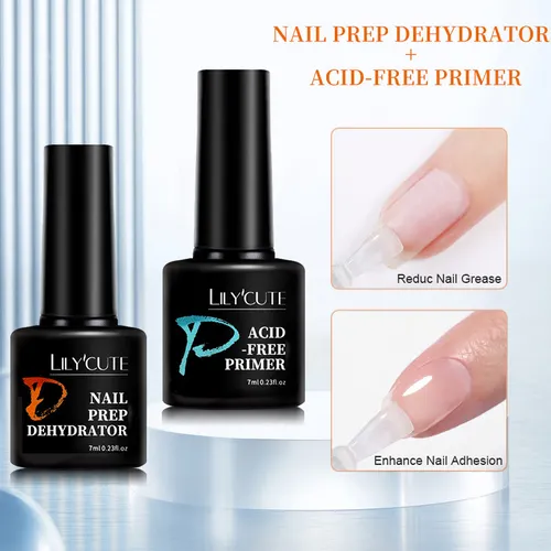 LILYCUTE-Primers de uñas de secado rápido sin ácido, esmalte de Gel, deshidratador de preparación profesional de larga duración para barniz de Gel Base de manicura