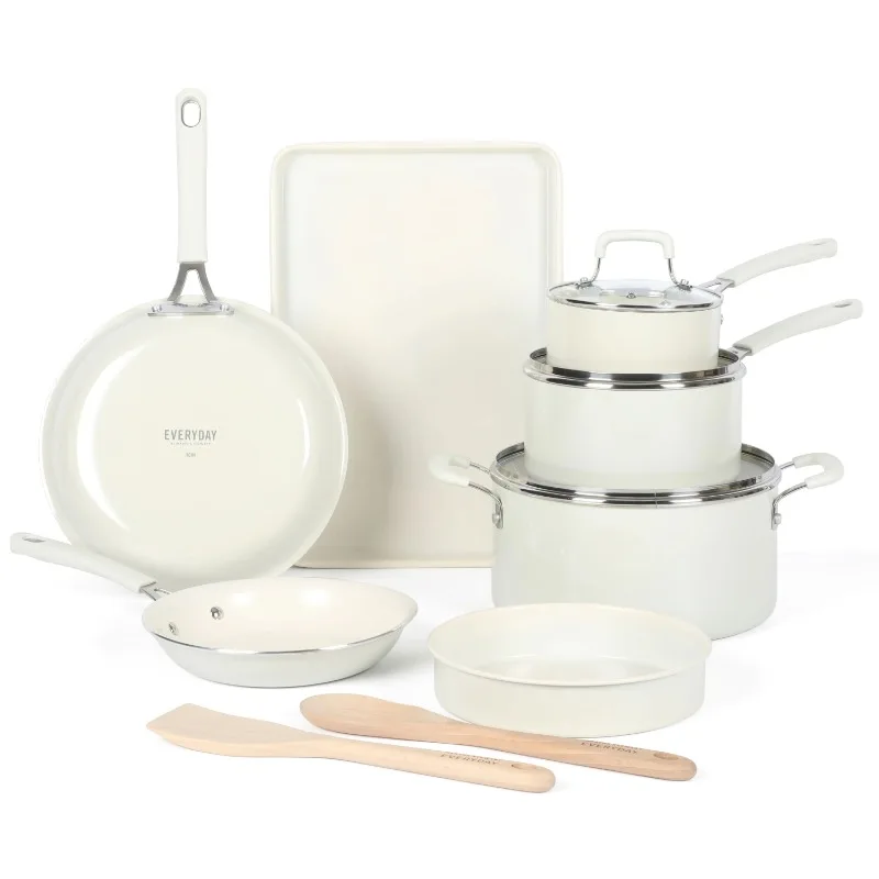 

Martha Stewart Everyday Charlemont 12-Piece Linen Aluminum Cookware Set