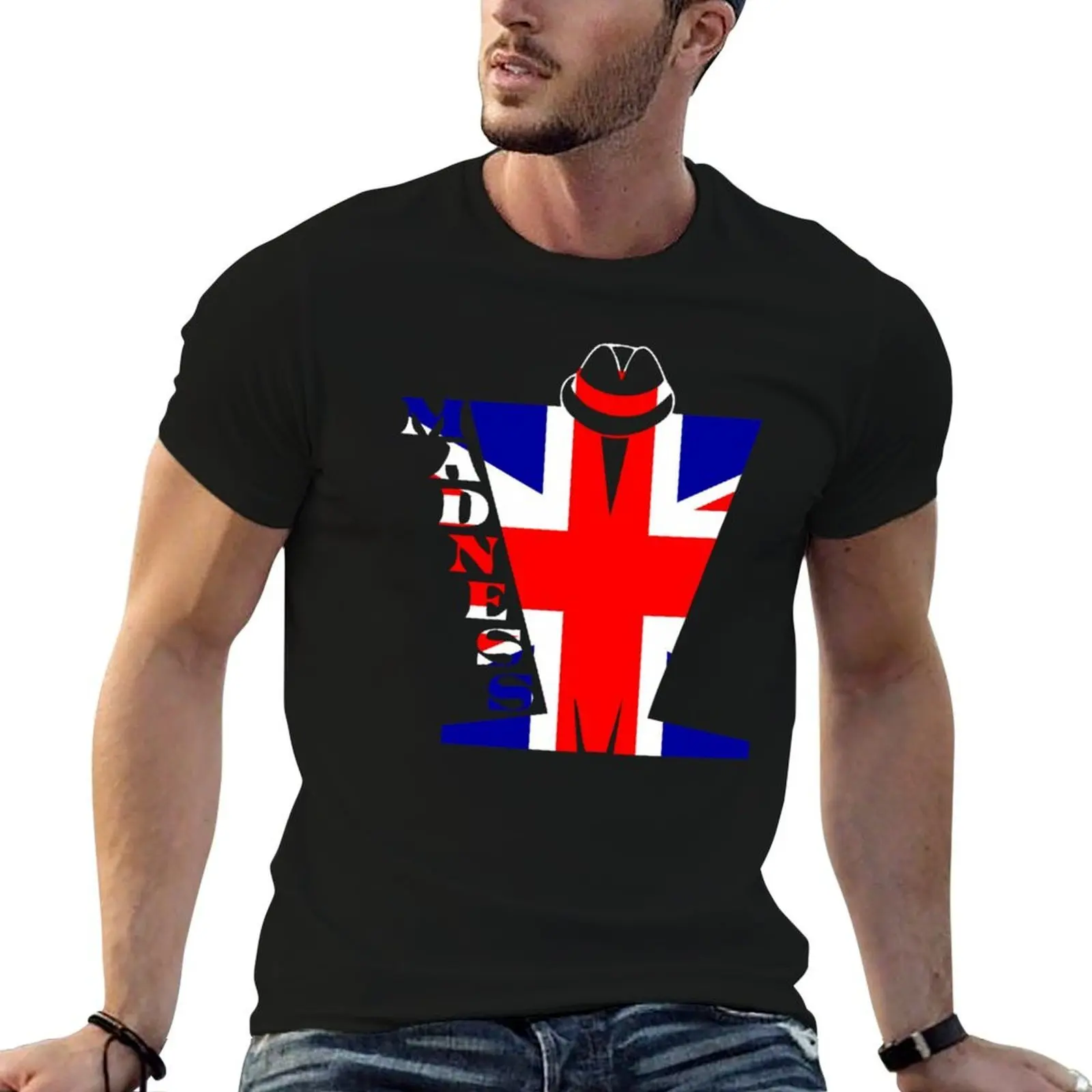 

Madness Union Jack music band graphic gift for fan T-Shirt funny t shirts man t shirts for man slim fit T-Shirt