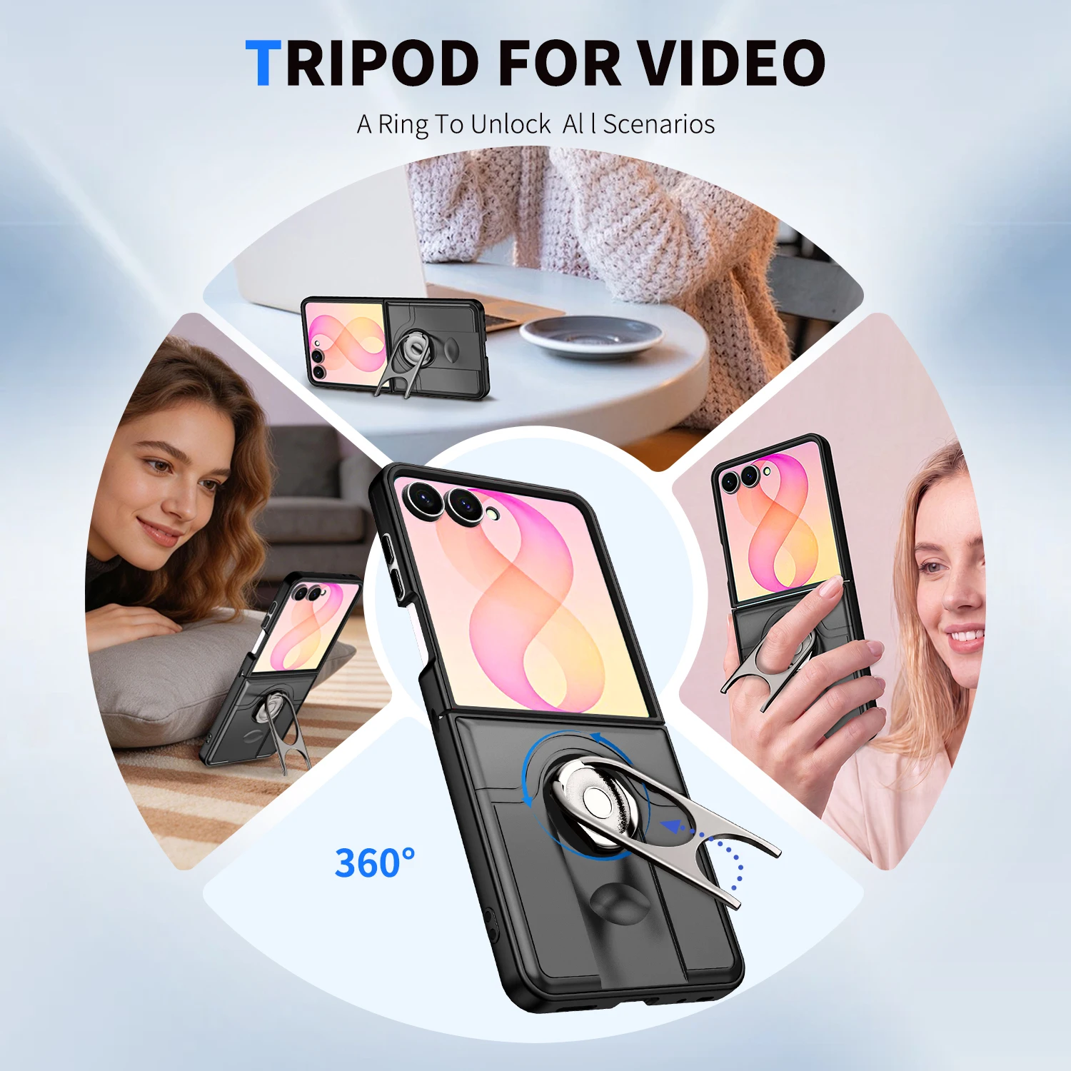 360° Rotating Ring Holder Car Magnetic Phone Case for Samsung Galaxy Z Flip 8 Flip 7 FE Z Flip 6 5G for Magsafe Protective Cover view 6